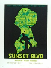 Sunset Blvd Boulevard Silkscreen Movie Poster Castro Theatre David O'Daniel