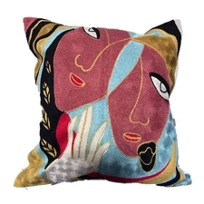 pillow case embroider Art  zippered cushion cover home decor
