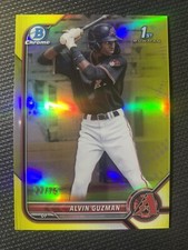 2022 Bowman Chrome 1st Yellow #/75 Alvin Guzman BCP-18 Diamondbacks