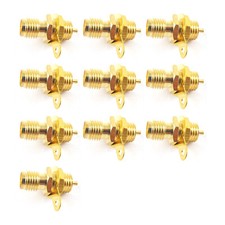 10x RF adapter connector SMA Female Panel Mount with nut bulkhead handle Solder