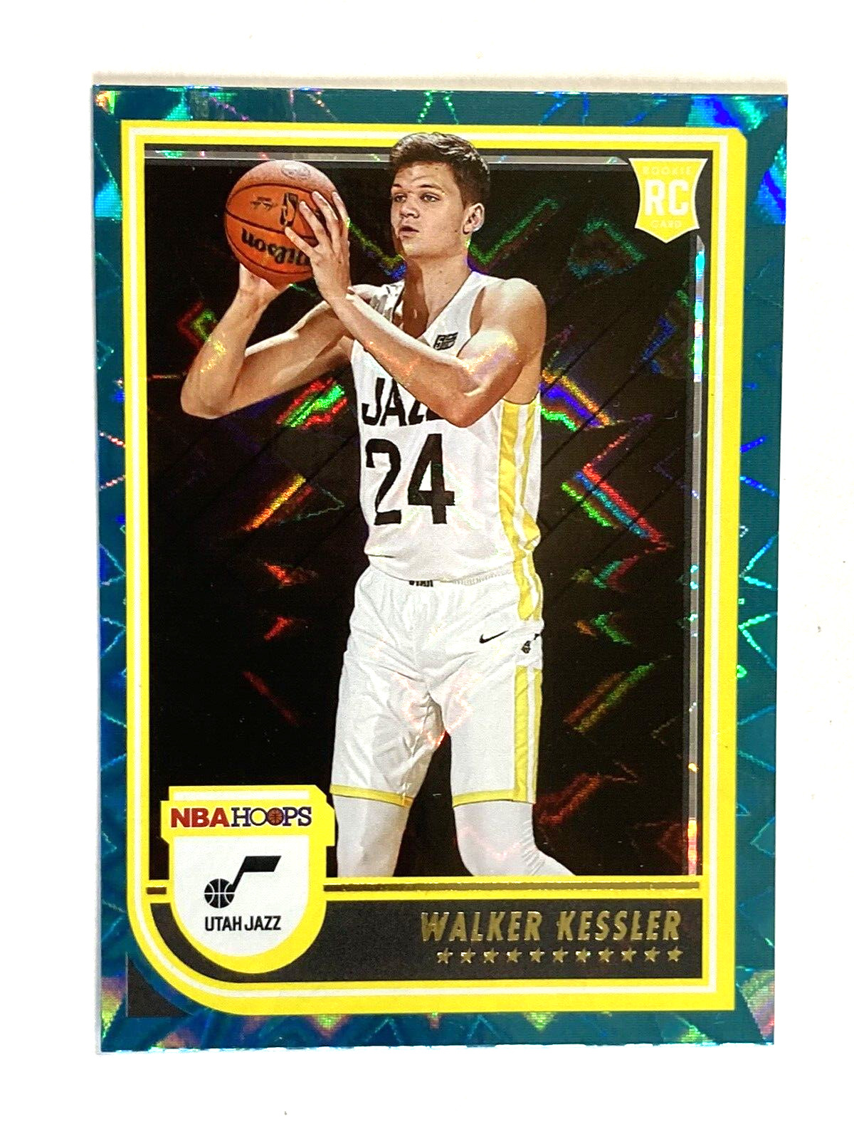 2022-23 Hoops Walker Kessler Teal Explosion Rookie Card #252 Jazz