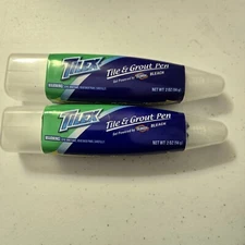 TILEX Tile & Grout Gel Pen Removes Stains Dual Tip Clorox Bleach. Used. Lot Of 2