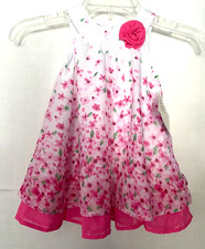 Girls BLUEBERI BOULEVARD Summer Pink Floral Dress Size 18 Months NEW