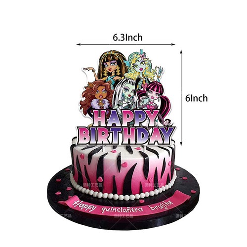 Globos de cumpleaños Monster High School pancarta adornos para pasteles suministros de decoración de fiestas - Imagen 6 de 10