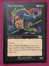 Magic The Gathering URZA'S SAGA DARK HATCHLING black card MTG