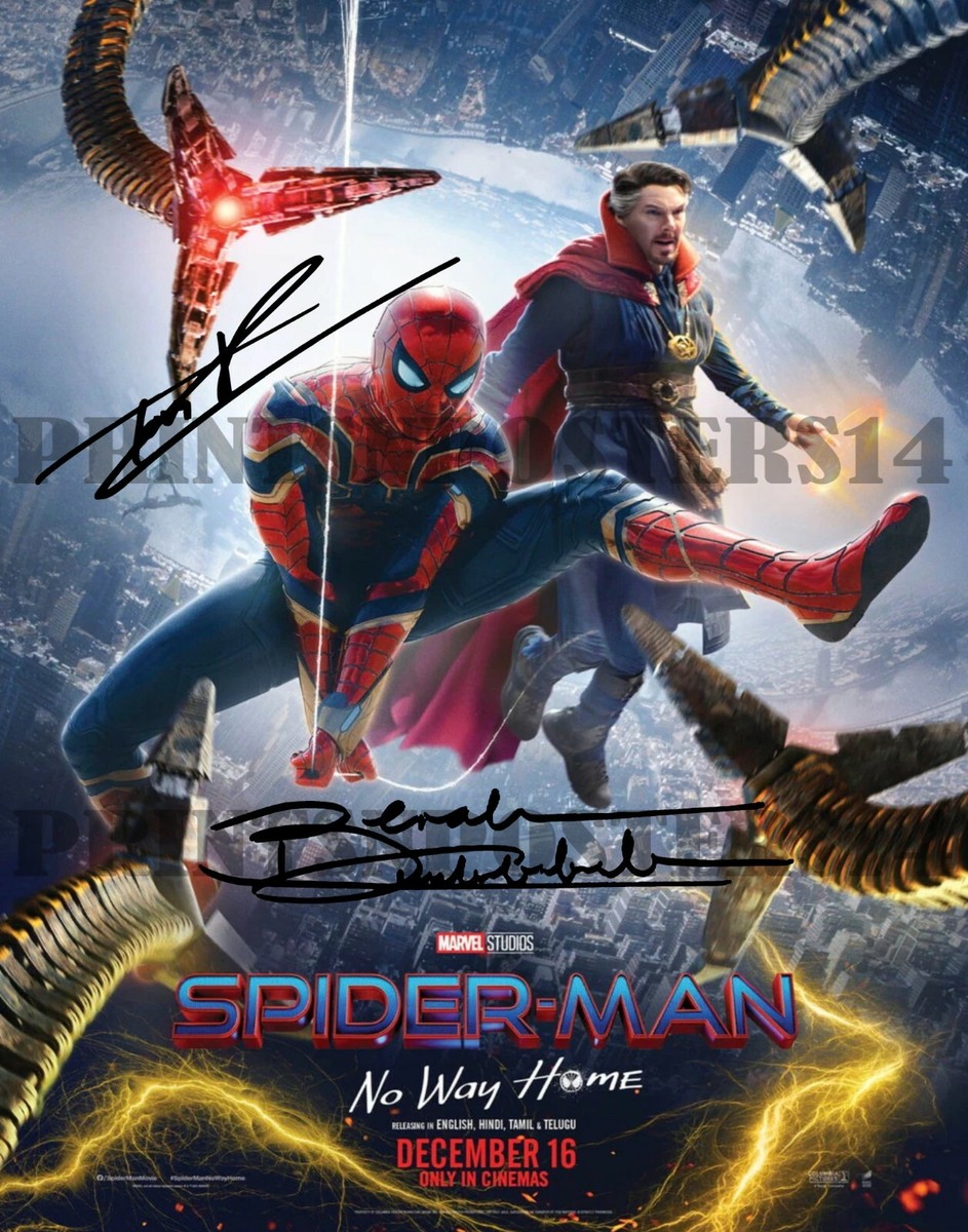 Spider-Man No Way Home 8x10 SIGNED REPRINT Poster #1 Tom Holland