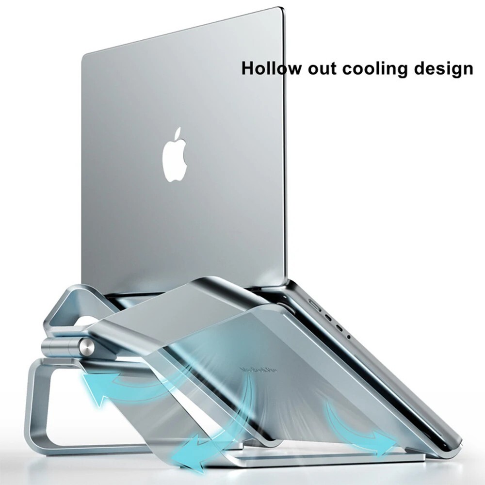 Adjustable Aluminum Laptop Stand for Notebooks & Tablets Up to 17.3 Inches