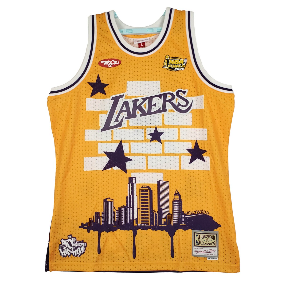 新品希少 Mitchell&Ness Lakers NBAファイナル2003XL LA Lakers Tats Cru Mitchell & Ness NBA L Large Jersey 50th Anniv