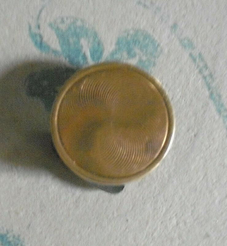 Boutons De Col Anciens Damier Argenté Monture Métal Doré - Paire - Occasion Très Bon état