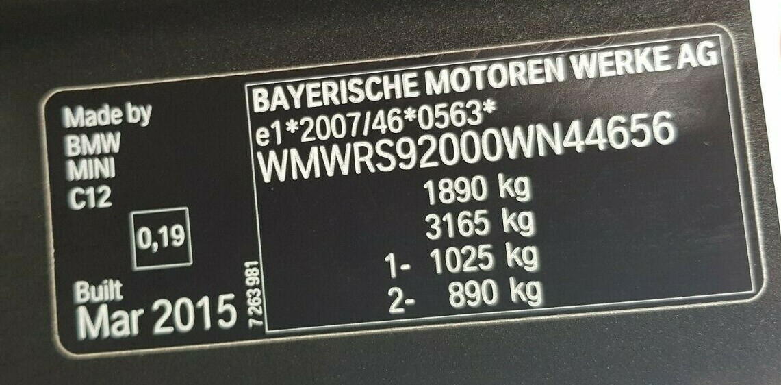 2015 MINI COUNTRYMAN MINI PACEMAN S R60 R61 DRIVER SIDE FRONT 