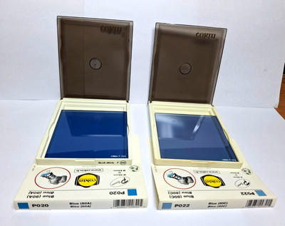2x Cokin Filters P022 80C Blue, P020 80A Blue Series P new open Box--M23