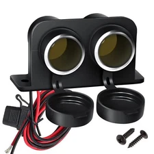 12V Car Cigarette Lighter Socket Splitter with Blade Fuse Waterproof