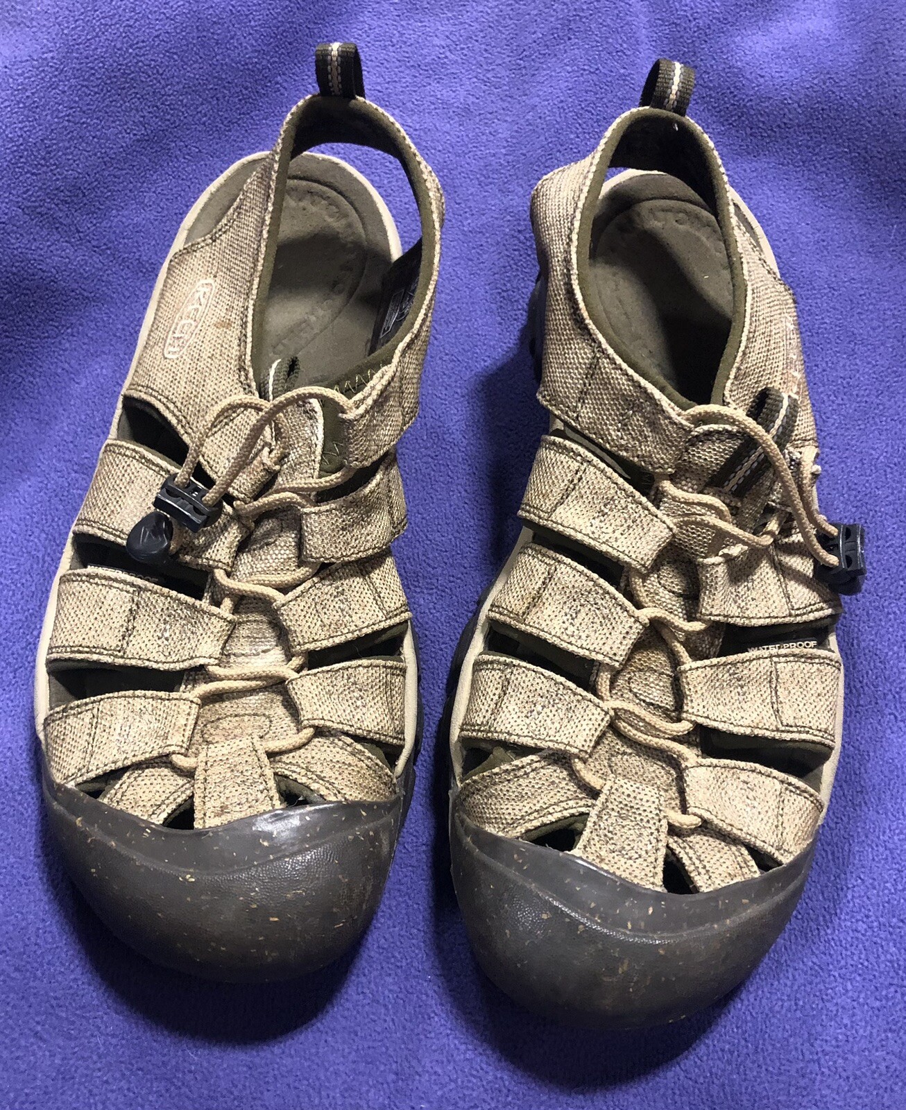 Sandali ibridi Keen Newport da uomo taglia 11 5 originali marroni impermeabili