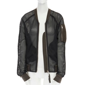 DAMIR-DOMA-SILENT-green-trimmed-black-mesh-MA-1-bomber-flight-jacket-S