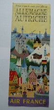 Ancien dépliant Air France Allemagne Autriche aviation Luc Marie Bayle 1954