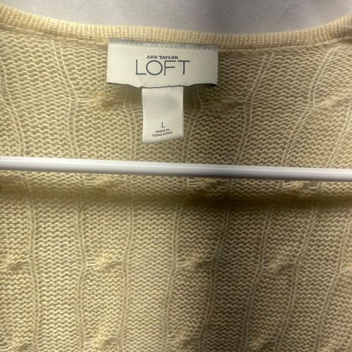 Ann Taylor Loft L Duster Cardigan Angora Wool Blend Sweater Long Womens - Picture 2 of 7
