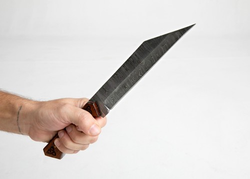 Viking Norse Saxon Pattern Welded Seax Scramsax 12" OA Horizontal Carry Sheath - 第 6/12 張圖片