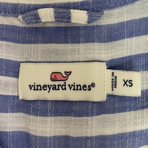 Vineyard Vines Top Womens XS Blue Striped Casual Coastal Beachy Tunic Shirt - Picture 5 of 8