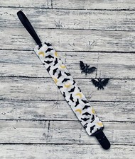 Spooky Gothic Midnight Creatures Moon Baby Bat Pacifier Clip Handmade