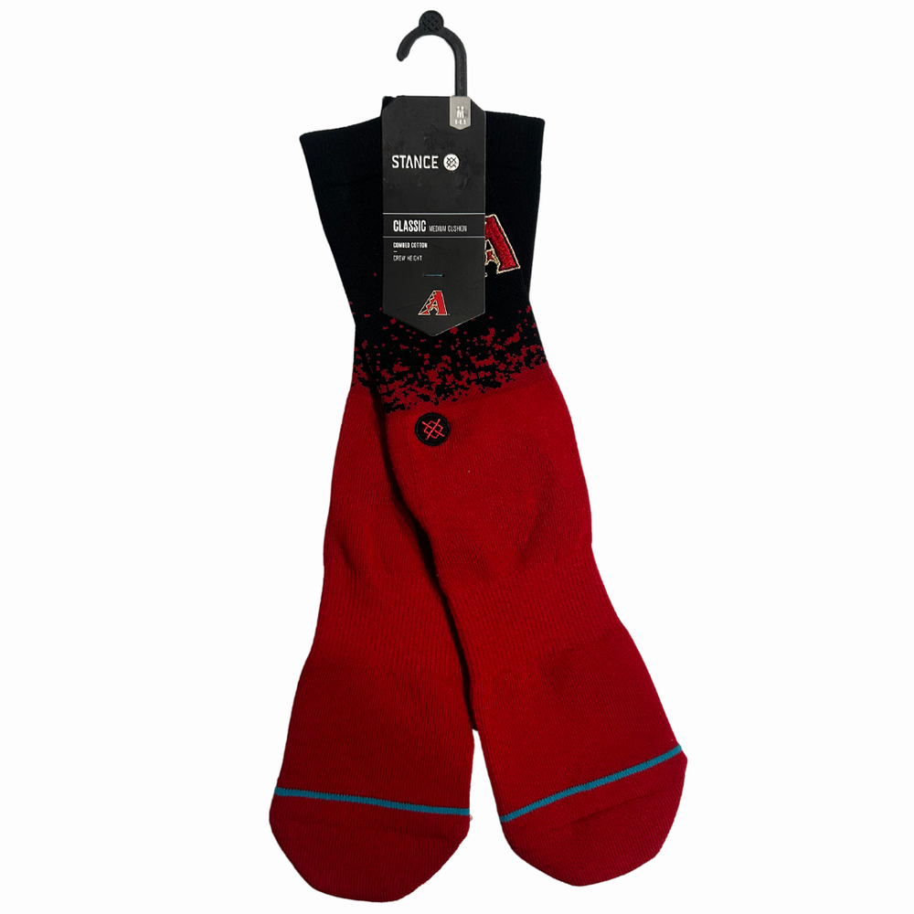 Stance MLB Arizona Diamond Backs Fades Classic Crew Socks Size M 6-8.5
