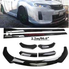 Glossy Black Front Lower Bumper Lip Splitter Spoiler For Subaru WRX STI Body Kit