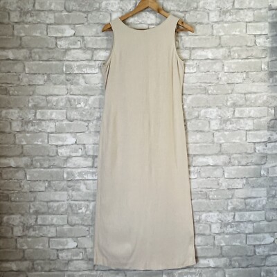Plaid Dress Theory Vent Front Shift Dress Vintage Casual Corner Women Petite Linen Blend Beige Sheath Plaid Dress Theory Vent Front Shift Dress Vintage Casual Corner Women Petite Linen Blend Beige Sheath