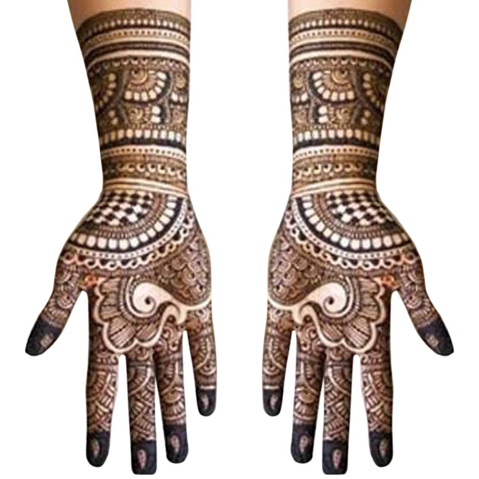 Arte corporal tatuaje temporal Golecha Henna Mehandi - negro - 3 conos Foto 3 de 3