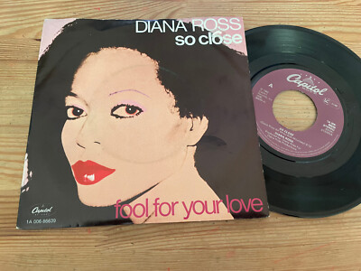7'' Pop Diana Ross - So Close / Fool For Your Love (2 Song) EMI CAPITOL Warhol