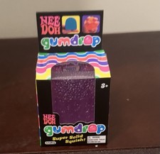 NeeDoh Gumdrop authentic, Schylling Solid Squish Squeeze Toy, purple,