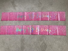 Pink 18th Birthday Banner Used Once