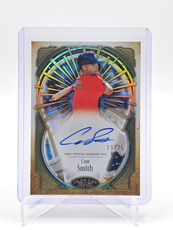 CAM SMITH 2026 TOPPS TIER ONE XPLOSIONS AUTO /25 #T1XA-CSM ASTROS Q7576