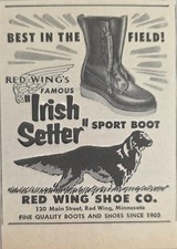 1953 Print Ad Red Wing Irish Setter Sport Boo...