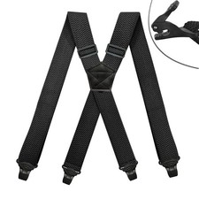 Heavy Duty Suspenders for Men Work Biker Outdoor 3.8cm Wide X-Back with4