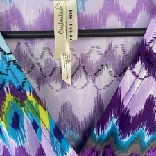 Cristina Love Y2K Dress Sz S Geometric Purple Green Hippie Bohemian Party