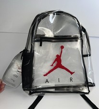 Nike Air Jordan 2024 NWT Clear Backpack W/Pencil Case 9A0771-CLR,Bottle Pckt