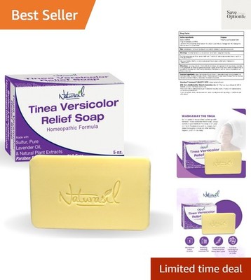 Natural Tinea Versicolor Relief Anti-Itch Sulfur Soap | Best for Tinea, Ringw...
