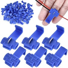 AccEncyc 60Pcs Solderless Quick Splice Wire Connectors 18-14 AWG Blue