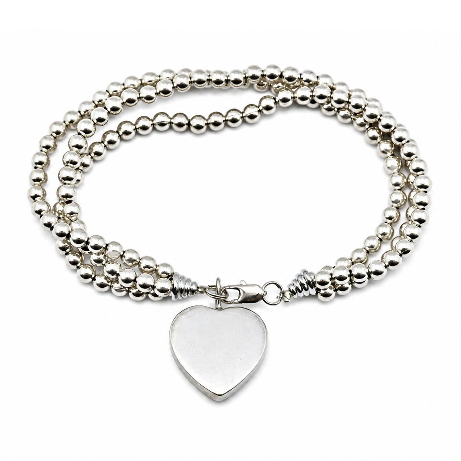 925 Sterling Silver Amour Charm Bracelet 7 Inches For Women