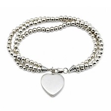 925 Sterling Silver Amour Charm Bracelet 7 Inches For Women