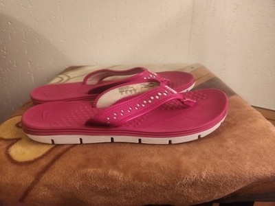Nike Flex Experience Womens sz 10 Pink Slip On Flip Flop Thong Sandals #38