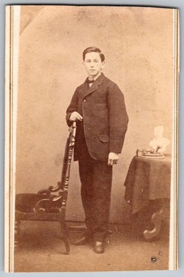 Antique CDV Circa 1860s G.L. Critcherson Handsome Man Worcester MA