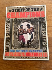 RARE ORIGINAL Muhammad Ali vs Joe Frazier BOXING Fight Program March 8, 1971 MSG