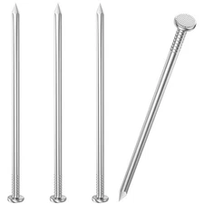 Stainless Steel Flat Head Nails 4 Inch Hardware for Hanging Pictures 40 Pcs