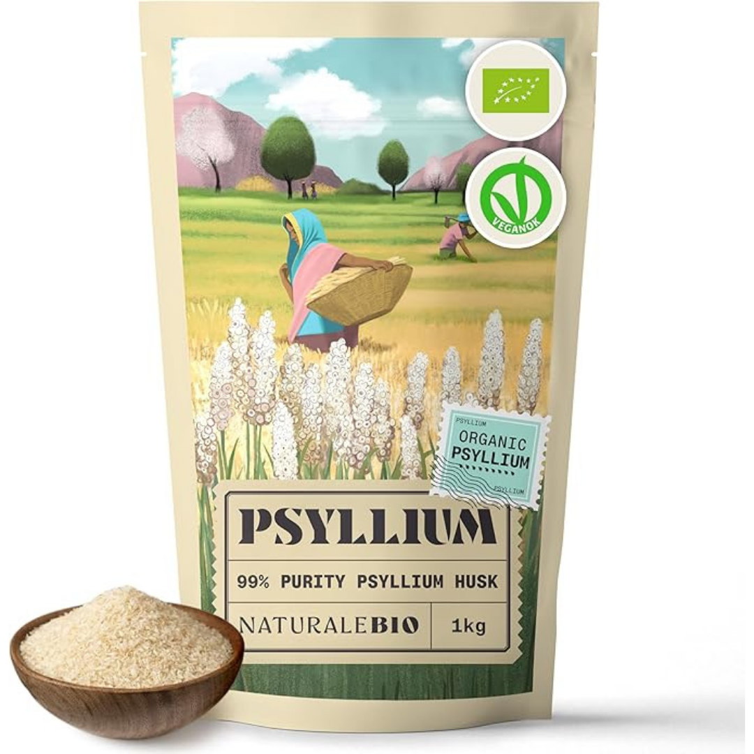 Organic Psyllium Husk 99% Purity Pure & Natural Psyllium Seed Husks 200g to 1Kg