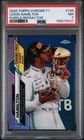 2020 TOPPS CHROME FORMULA 1 PURPLE REFRACTOR #148 LEWIS HAMILTON 140/399 PSA 7