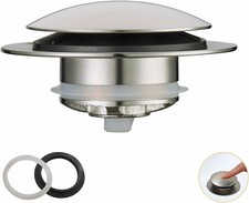 Brushed Bathtub Drain Stoppers, Wellup Universal Pop Up Bathtub Drain Stopper