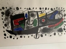 LITHOGRAPH By JOAN MIRO - Framed, Matted And Signed