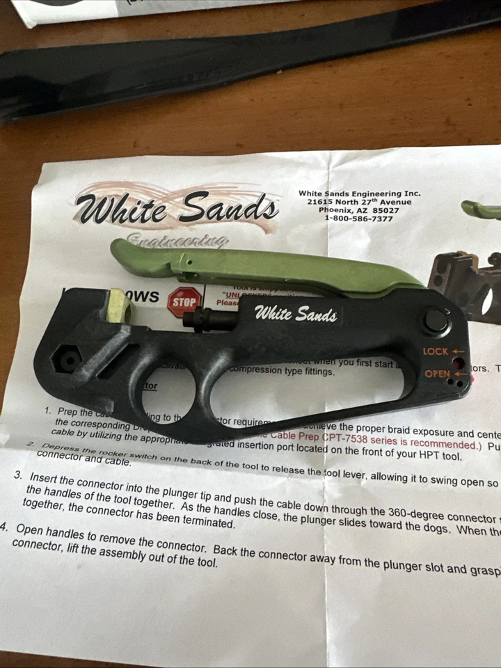 White Sands HPT -6590WS Mini Coax Crimping Tool For RG59-RG6 - Image 2 of 4