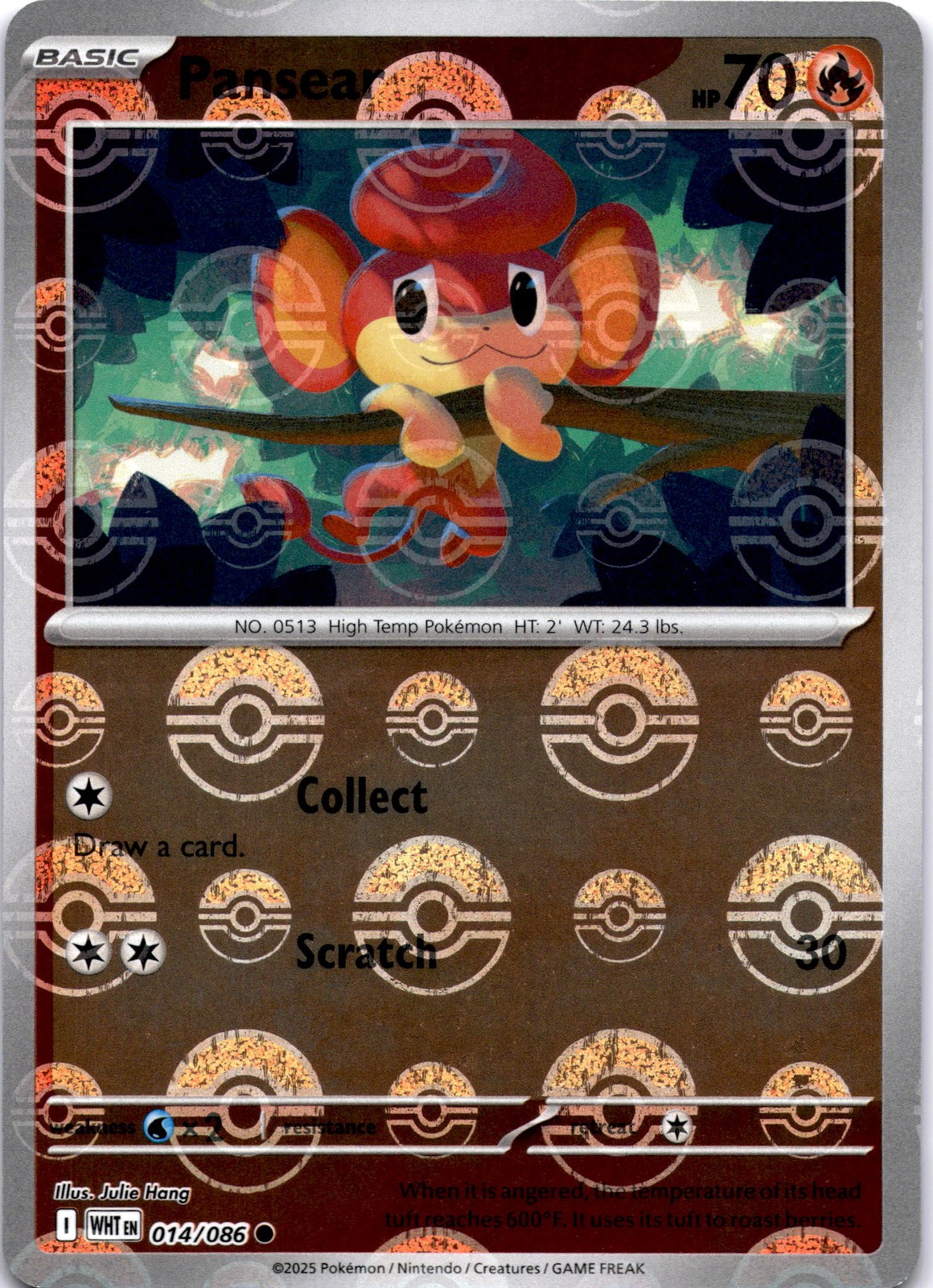 Pansear (Poke Ball Pattern) Common SV: White Flare 014/086 NM