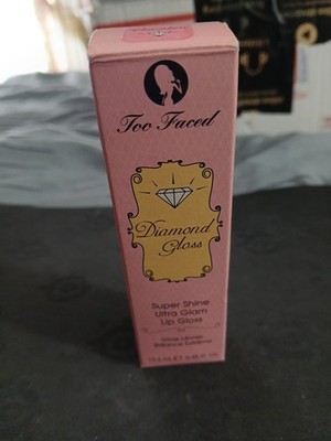 Too Faced Diamond Gloss Super Shine Ultra Glam Gloss Chocolate NIB 0.45 Fl Oz 